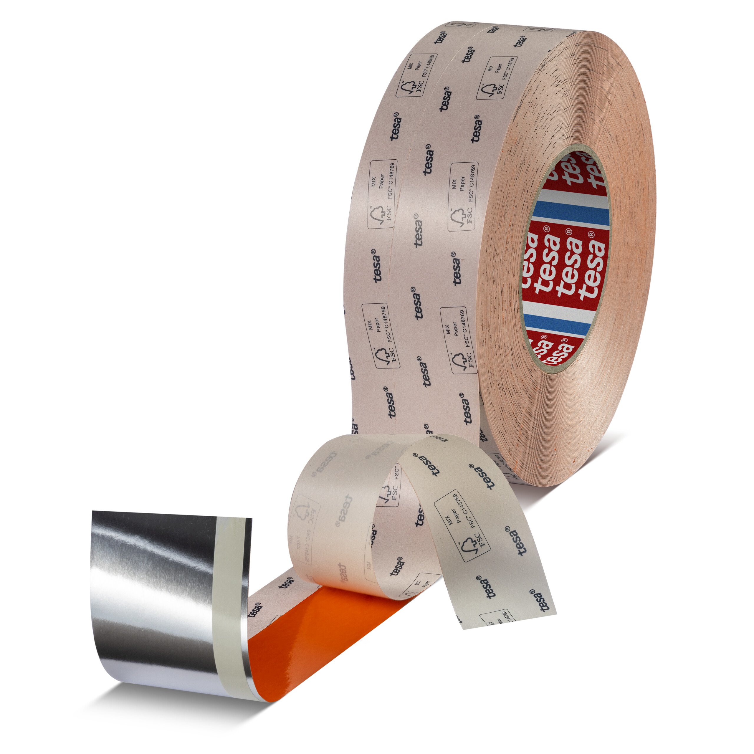 tesa EasySplice 51786 Detect Plus, 50m x 38mm, PV16, orange, 110µm